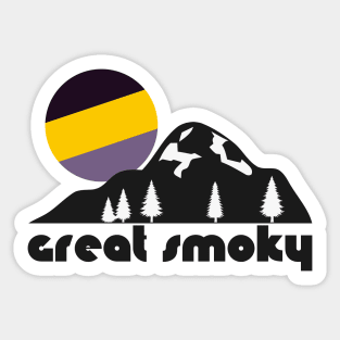 Retro Great Smoky ))(( Tourist Souvenir National Park Design Sticker